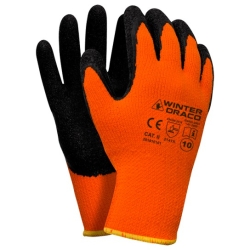 Rękawice WINTER DRAGON ocieplane, bawełna, pomarańczowe / 10 (XL) / 1para